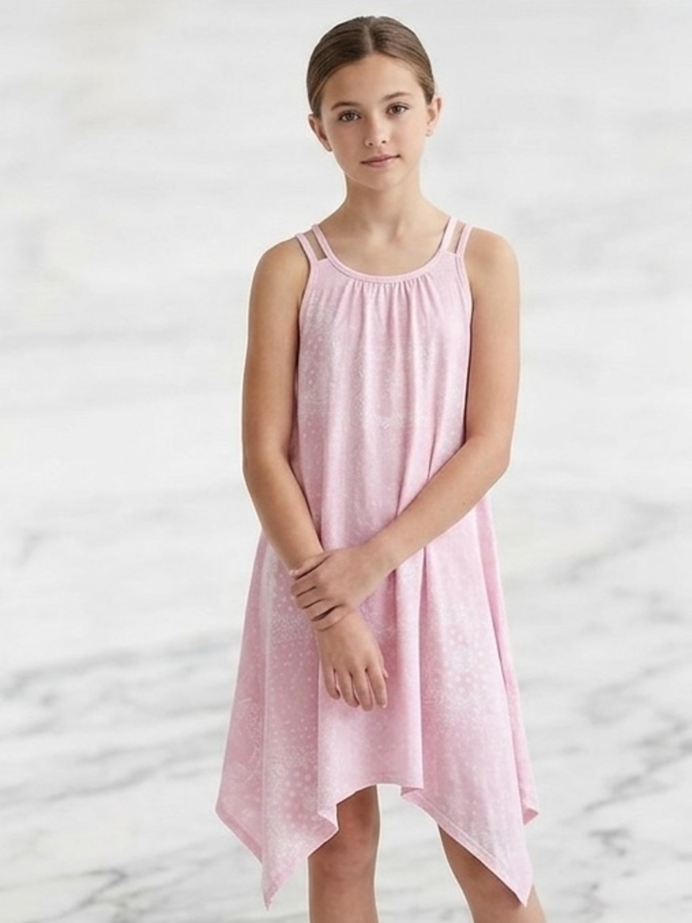 NWT Melrose and Market Double Strap Print Dress Pink Bandana Print Handkerchief - Picture 1 of 11